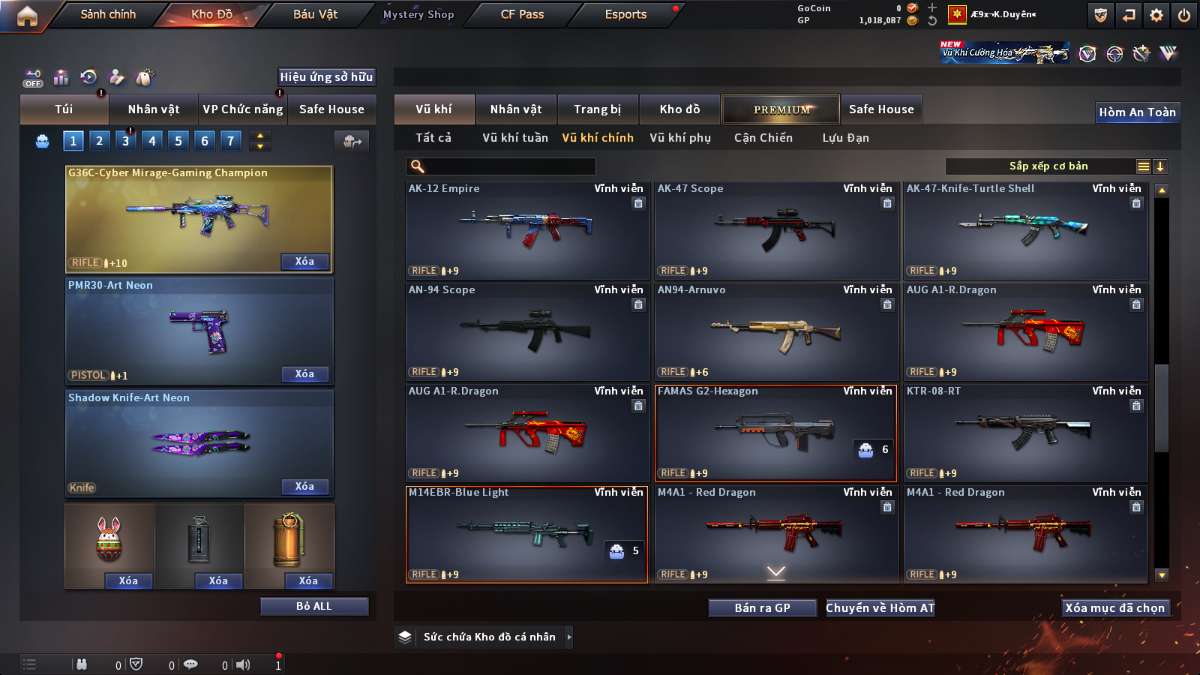 shop acc cf uy tin gia re